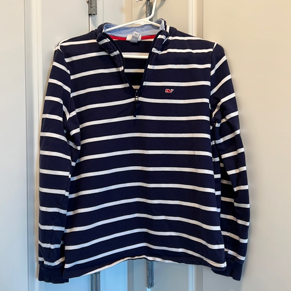 Vineyard Vines Navy and White Striped Sweatshirt